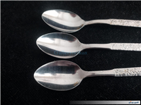 3عدد قاشق شربت خوری قدیمیSTAINLESS طرح گل