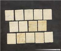 14 عدد تمبر سری مجلسی رضاشاهی