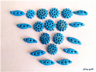 20 عدد خرمهره فیروزه ای ایرانی