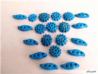 20 عدد خرمهره فیروزه ای ایرانی