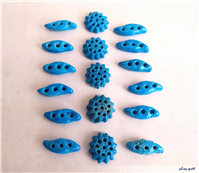 17 عدد خرمهره فیروزه ای ایرانی 
