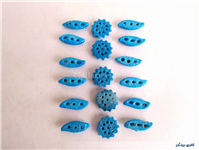 17 عدد خرمهره فیروزه ای ایرانی 