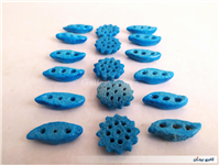 17 عدد خرمهره فیروزه ای ایرانی 