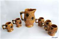 پارچ و لیوان سرامیکی قدیمی