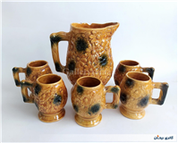 پارچ و لیوان سرامیکی قدیمی