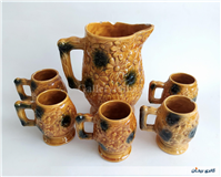 پارچ و لیوان سرامیکی قدیمی