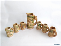 پارچ و لیوان سرامیکی قدیمی