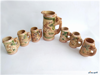 پارچ و لیوان سرامیکی قدیمی