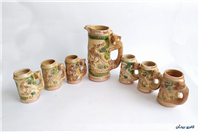 پارچ و لیوان سرامیکی قدیمی