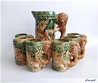 پارچ و لیوان سرامیکی قدیمی 