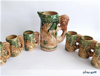 پارچ و لیوان سرامیکی قدیمی 