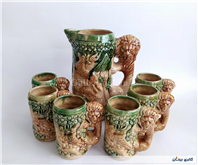 پارچ و لیوان سرامیکی قدیمی 