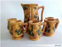 پارچ و لیوان سرامیکی قدیمی 