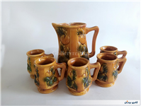 پارچ و لیوان سرامیکی قدیمی 