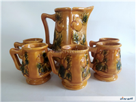 پارچ و لیوان سرامیکی قدیمی 