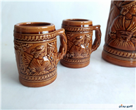 پارچ و لیوان سرامیکی قدیمی