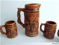 پارچ و لیوان سرامیکی قدیمی