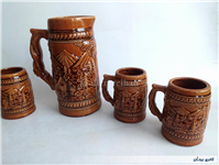 پارچ و لیوان سرامیکی قدیمی