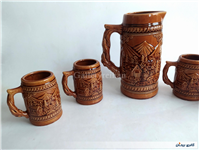 پارچ و لیوان سرامیکی قدیمی