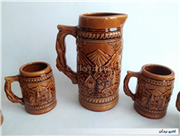 پارچ و لیوان سرامیکی قدیمی