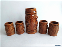 پارچ و لیوان سرامیکی قدیمی