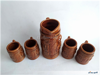 پارچ و لیوان سرامیکی قدیمی