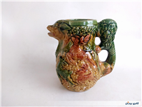 پارچ سرامیکی کمیاب گوزن و شیر قدیمی زیبا 