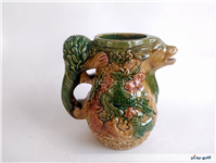 پارچ سرامیکی کمیاب گوزن و شیر قدیمی زیبا 