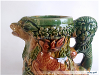 پارچ سرامیکی کمیاب گوزن و شیر قدیمی زیبا 