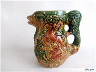 پارچ سرامیکی کمیاب گوزن و شیر قدیمی زیبا 