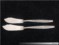 2چاقوی کره خوری قدیمی STAINLESS با طرح گل