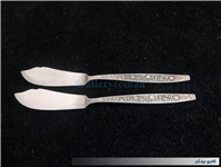 2چاقوی کره خوری قدیمی STAINLESS با طرح گل