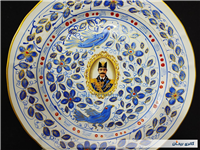دیوارکوب قدیمی نقاشی کاردست قلم آبی جدید 