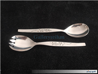قاشق و چنگال قدیمی سالاد بزرگ STAINLESS