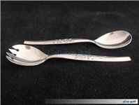 قاشق و چنگال قدیمی سالاد بزرگ STAINLESS