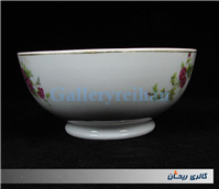 کاسه چینی قدیمی گل سرخی دورو گل