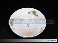 کاسه چینی قدیمی گل سرخی دورو گل