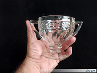 قندان شیشه ای قدیمی سوگا طرح خاص