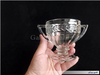 قندان شیشه ای قدیمی سوگا طرح خاص