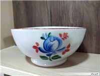 کاسه روسی نقاشی دست قدیمی طرح گل سیب