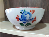 کاسه روسی نقاشی دست قدیمی طرح گل سیب