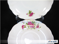 جفت دیوارکوب یا زیرفنجانی گل سرخی قدیمی