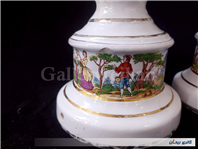 جفت چراغ لاله سرامیکی و برقی دل و دلبر 