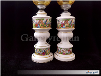 جفت چراغ لاله سرامیکی و برقی دل و دلبر 
