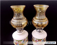 جفت چراغ لاله سرامیکی و برقی دل و دلبر 