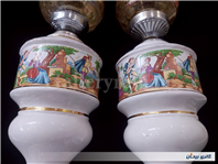 جفت چراغ لاله سرامیکی و برقی دل و دلبر 