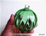 گوی شیشه ای درخت کریسمس طرحدار سبز 