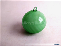 گوی شیشه ای درخت کریسمس سبز و سفید 
