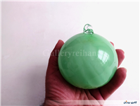 گوی شیشه ای درخت کریسمس سبز و سفید 