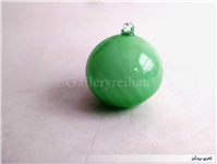 گوی شیشه ای درخت کریسمس سبز و سفید 